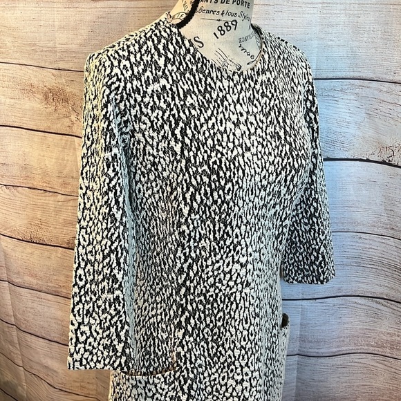 J. McLaughlin Catalyst Dress Pockets Abstract Print 3/4 Sleeves Size Medium - Picture 4 of 11